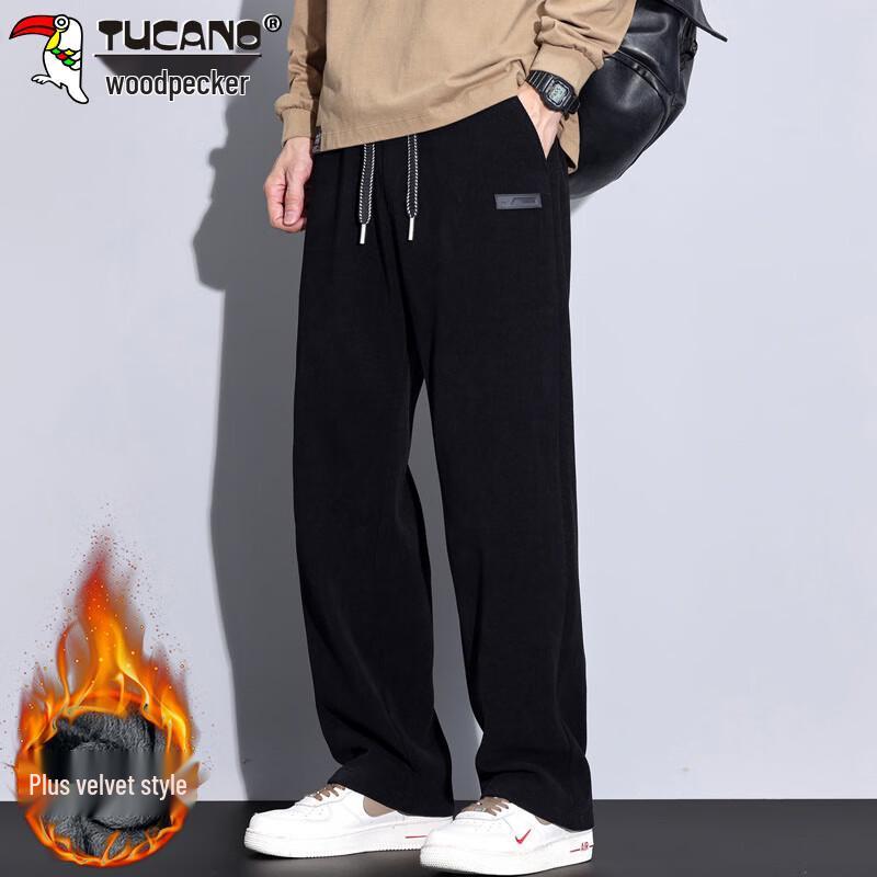 Tucano Мужские теплые вельветовые повседневные брюки широкого кроя