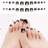 Nails With Glue Full Cover False Nails Short Nails Patch Gold Powder False Toenails Fake Toe Nails