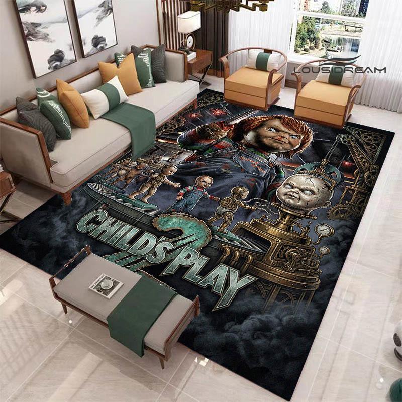 3D Cult of Chucky printed carpet Non-slip carpet outdoor carpets area rug Home decor Yoga mat rug for bedroom birthday gift