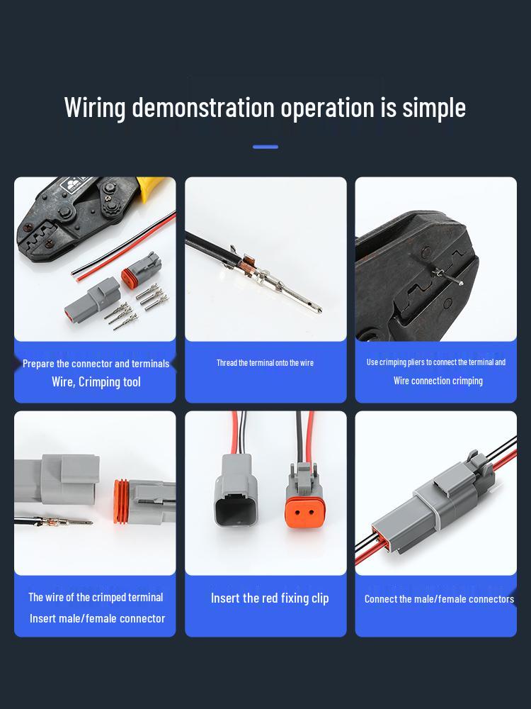 DT06-2S DT04-2P Waterproof Automotive Connector Male/Female Plug with Wiring Harness Terminal