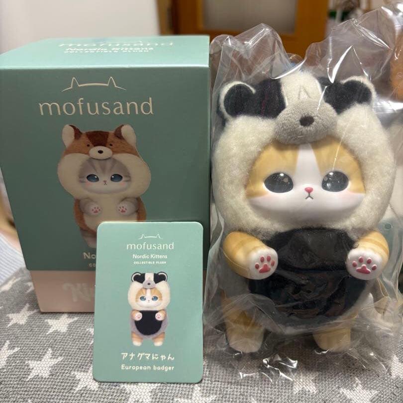 new Mofusand Shark Cat Cute Animal Vinyl Face Plush Pendant Keychain Bag DecorationCollection girl gift toy genuine figure