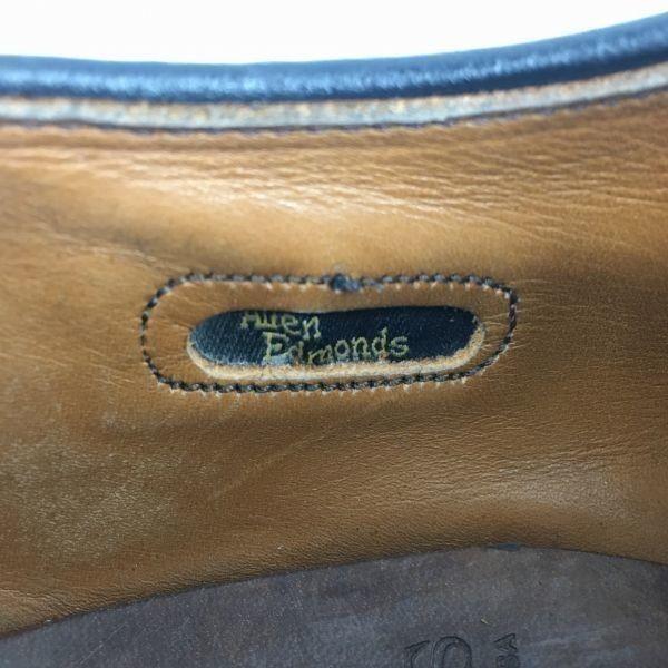 Allen Edmonds Винтажные Мокасины Hillcrest Swirl Бизнес Обувь Черный Размер 8D / 25.5-26.0см(ИСПОЛЬЗОВАЛ)
