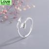 New Simple Creative Fashion Arrow Silver Plated Jewelry Not Allergic Popular Personality Women Love Opening Rings R110