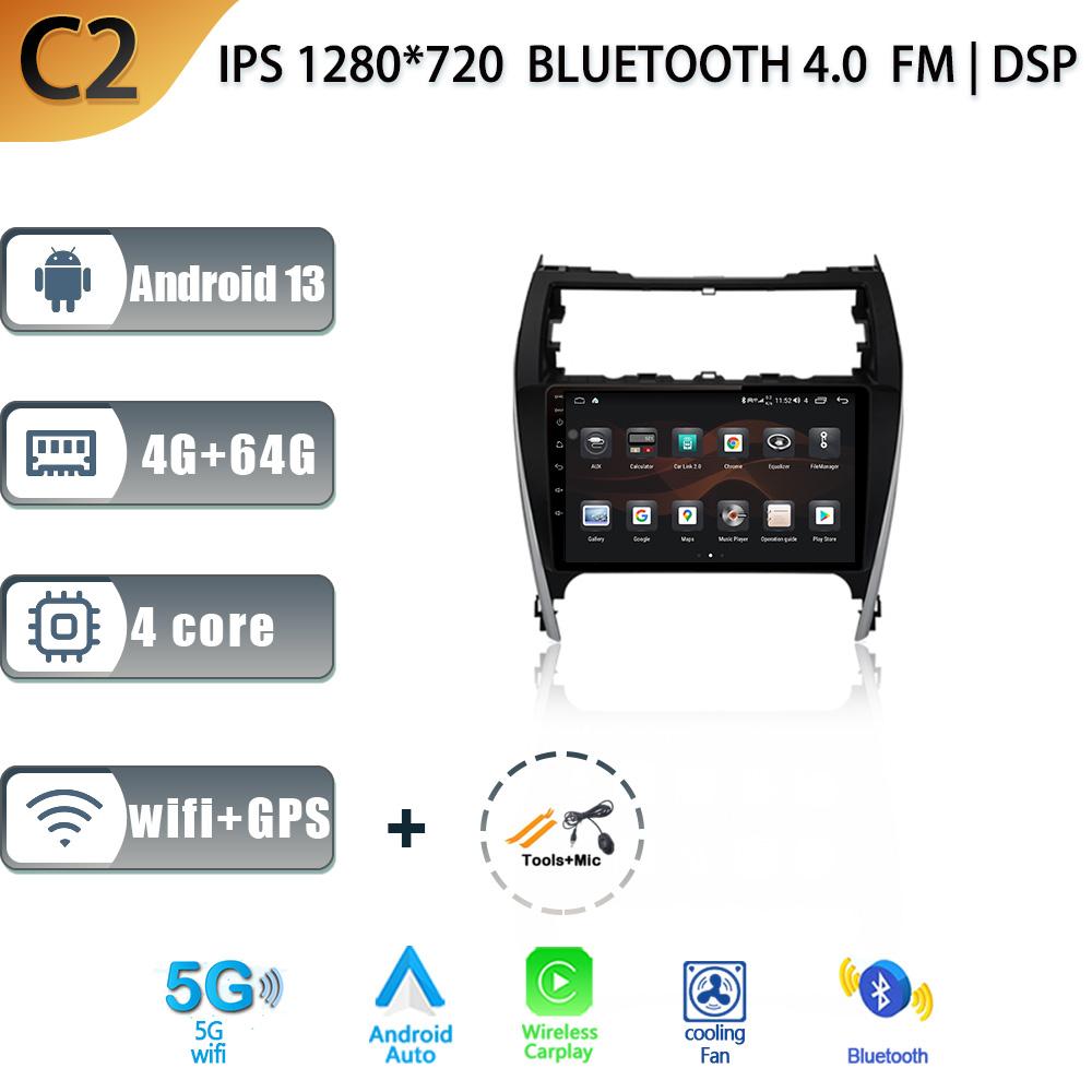 Android 13 For Toyota Camry 7 50 55 2012-2017 Car Multimedia Radio Auto Touch 4G gps Navigation Screen Player DSP Carplay Stereo