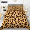 Leopard Print Duvet Cover Set Queen Size Girl Colorful Cheetah Print Bedding Set Polyester Wild Animal Theme Comforter Cover Set