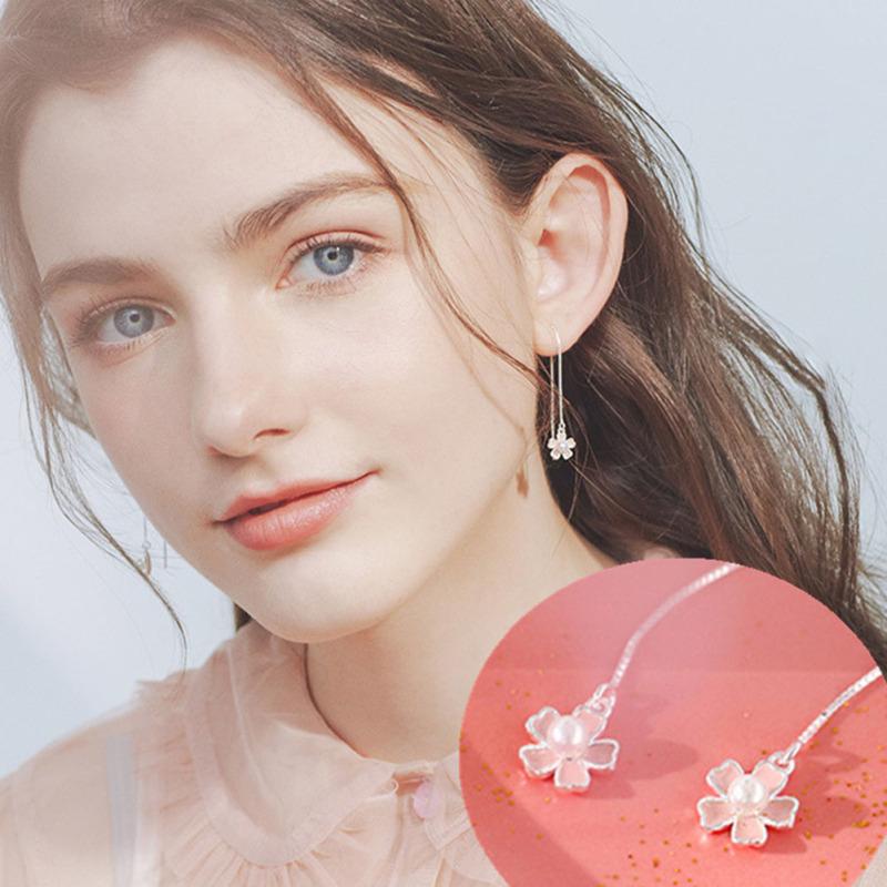 Новый! Женские длинные серебряные серьги с кисточками в корейском стиле, простые универсальные стильные серьги, ювелирные аксессуары