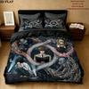 Death Note Pattern Bedding Quilt Set Quilt Cover Pillowcase Home Birthday Gift(1 * duvet cover + 2 * pillowcase, without core)