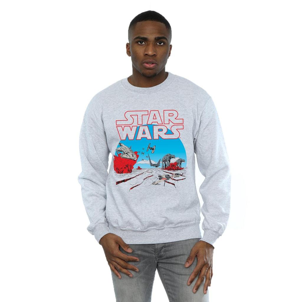 Star Wars Mens The Last Jedi Action Scene Sweatshirt