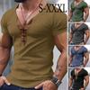 Men's Casual V Neck Short Sleeve T Shirt Sport Gym Workout Pullover Tops Tee