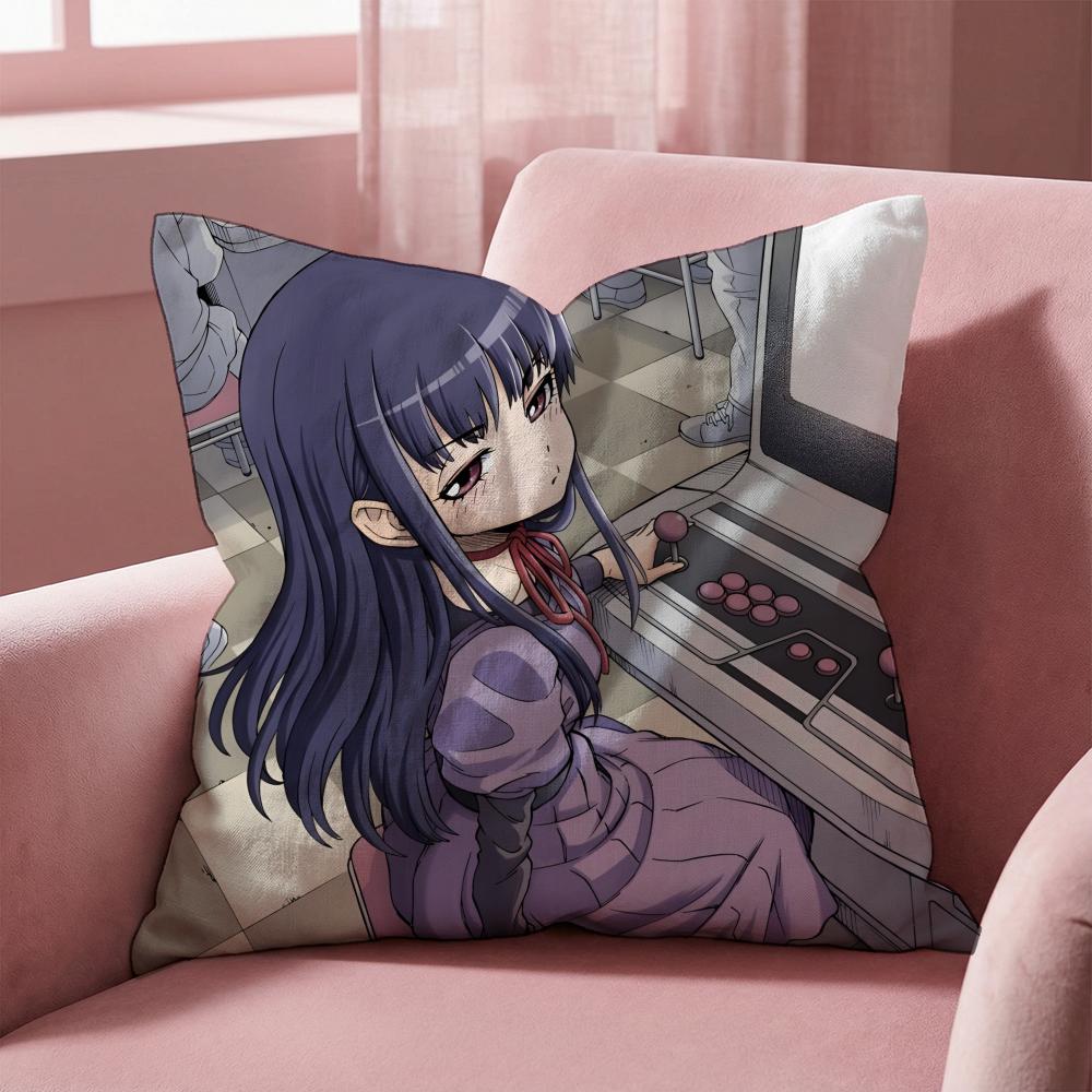 Милая Наволочка для Подушки H-Hi S-Score Girl, Многоцелевая Наволочка для Дома и Автомобиля - Двусторонняя, Мягкая и Прочная для Повседневного Использования