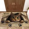 1Pcs Anti Fatigue Kitchen Rugs Cat Print Waterproof Non-Slip Thick Cushioned Kitchen Mat Heavy Duty Comfort Standing Mat for Kitchen