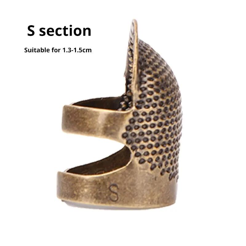 1 шт. Медный наперсток для шитья в стиле ретро, защитное кольцо для пальцев, противоскользящее, для защиты пальцев во время шитья, швейные принадлежности, швейный набор