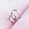 Fashion Pure 925 Sterling Silver Couple Ring Simple Smooth Wedding Lovers Ring Jewelry Accessories Gift for Women Men