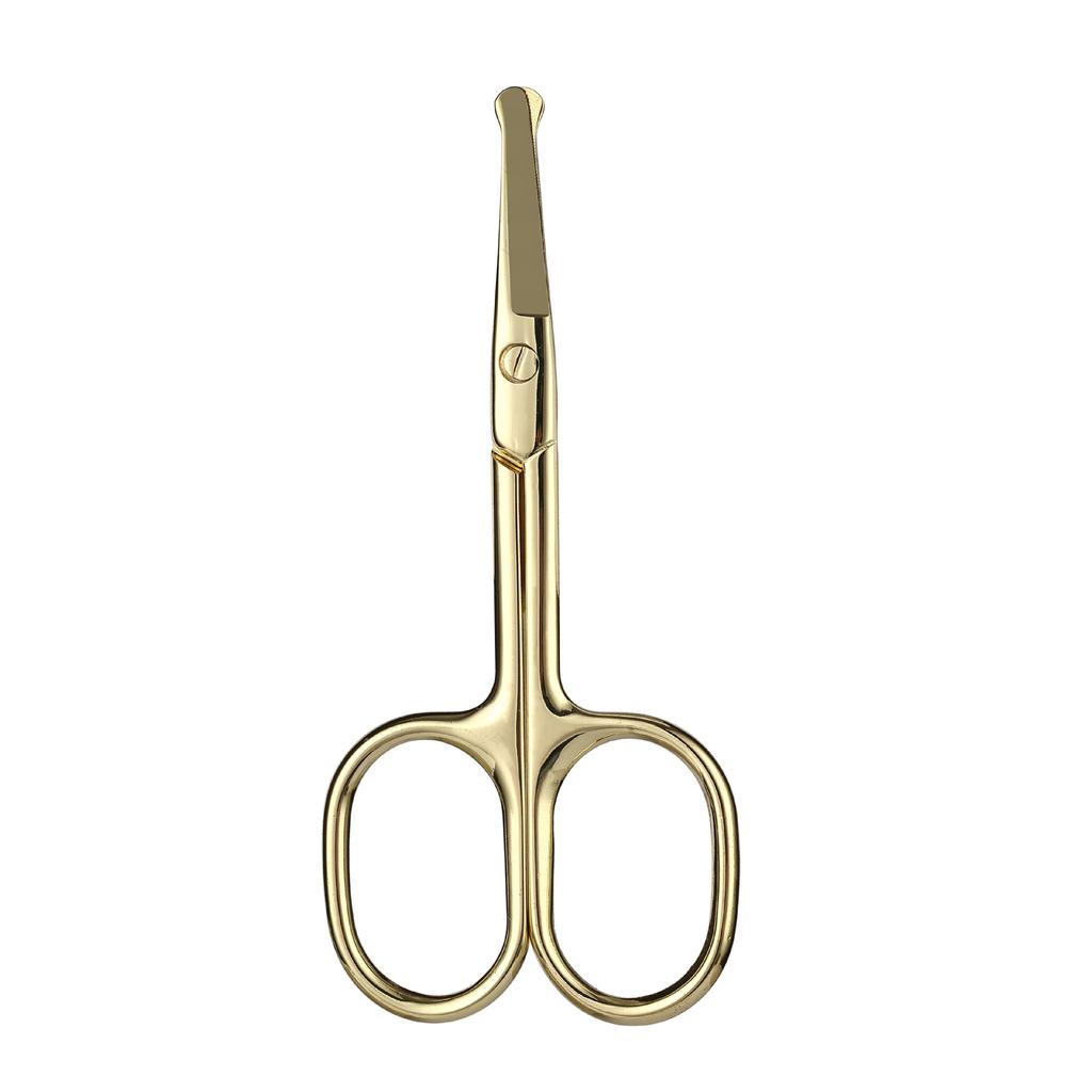 Элимальная стрижка с круглой головкой из нержавеющей стали, косметическая стрижка бровей, стрижка волос в носу, бровей, маленькие безопасные ножницы, ножницы для волос в носу