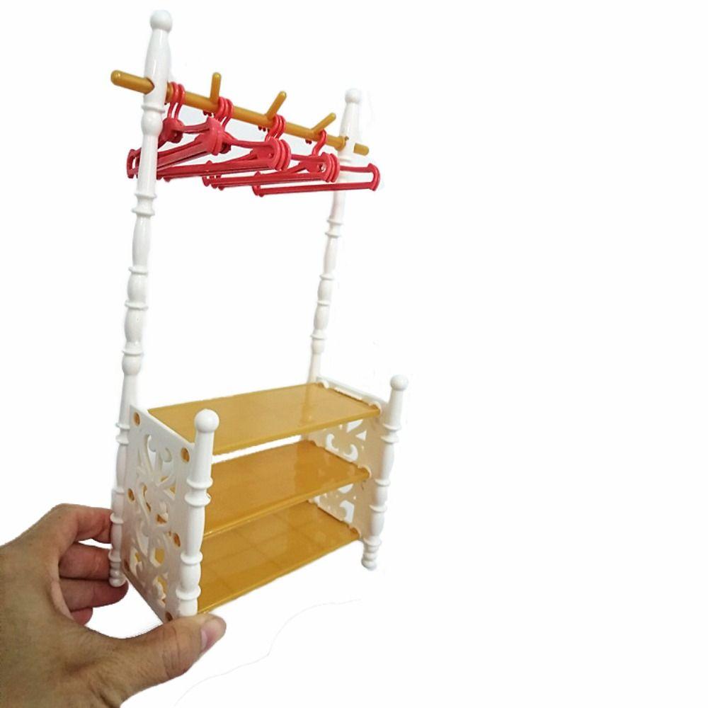 Dolls Accessories Doll Clothes Rack Plastic Dollhouse Furniture 15/20cm Cotton Doll