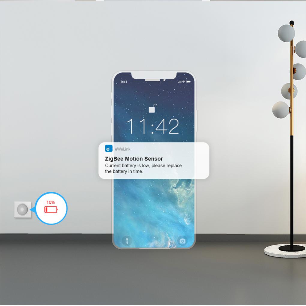 Sonoff ZigBee Smart Sensor Office Living Room 110 Degrees Alarm Remote Control Movement Detector Security System