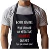 Tablier de cuisine - Géomètre - Noir - Coton épais - Impression durable (France)