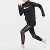 Nike Swoosh Run Logo Print Reflective Half-Zip Casual Sports Fitness Top Women Tops Black CW0293-010