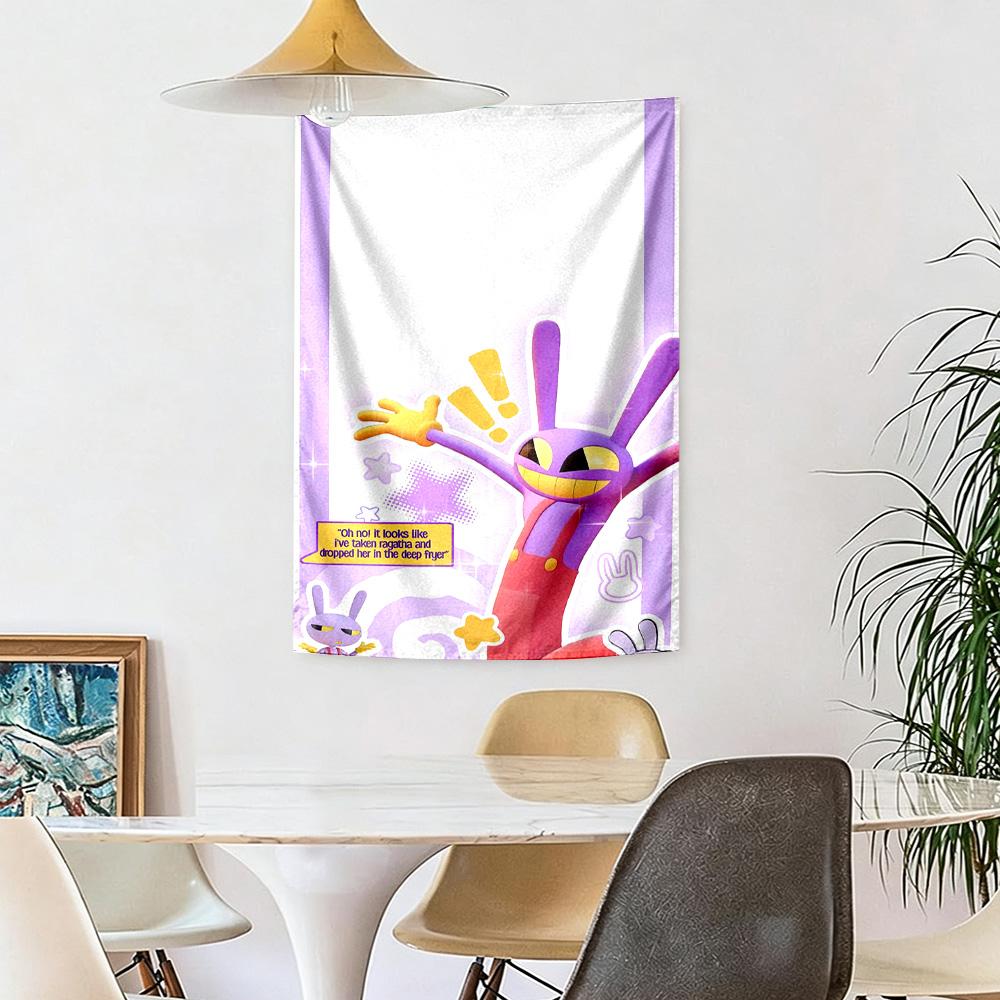 Digital Circus Wall Decor Tapestry Art For Pet Memorial Birthdaywedding Party Backdrop Family Gift