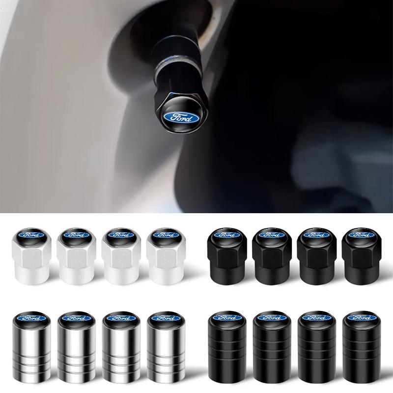 4Pcs Metal Car Wheel Cover Tire Valve Stem Caps For Ford ST FOCUS 2 Mondeo Fiesta Kuga MK2 MK3 Ecosport Fusion Auto Accessories