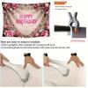 2D Rose Crystal Happy Birthday Backdrop Elegant Floral Birthday Background for Women