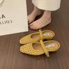 Niche Design Sense Breathable Hollow Bag Head Half Slippers Women's Summer Wear Versatile Not Tired Feet Low Heel Muller Shoes Sandals