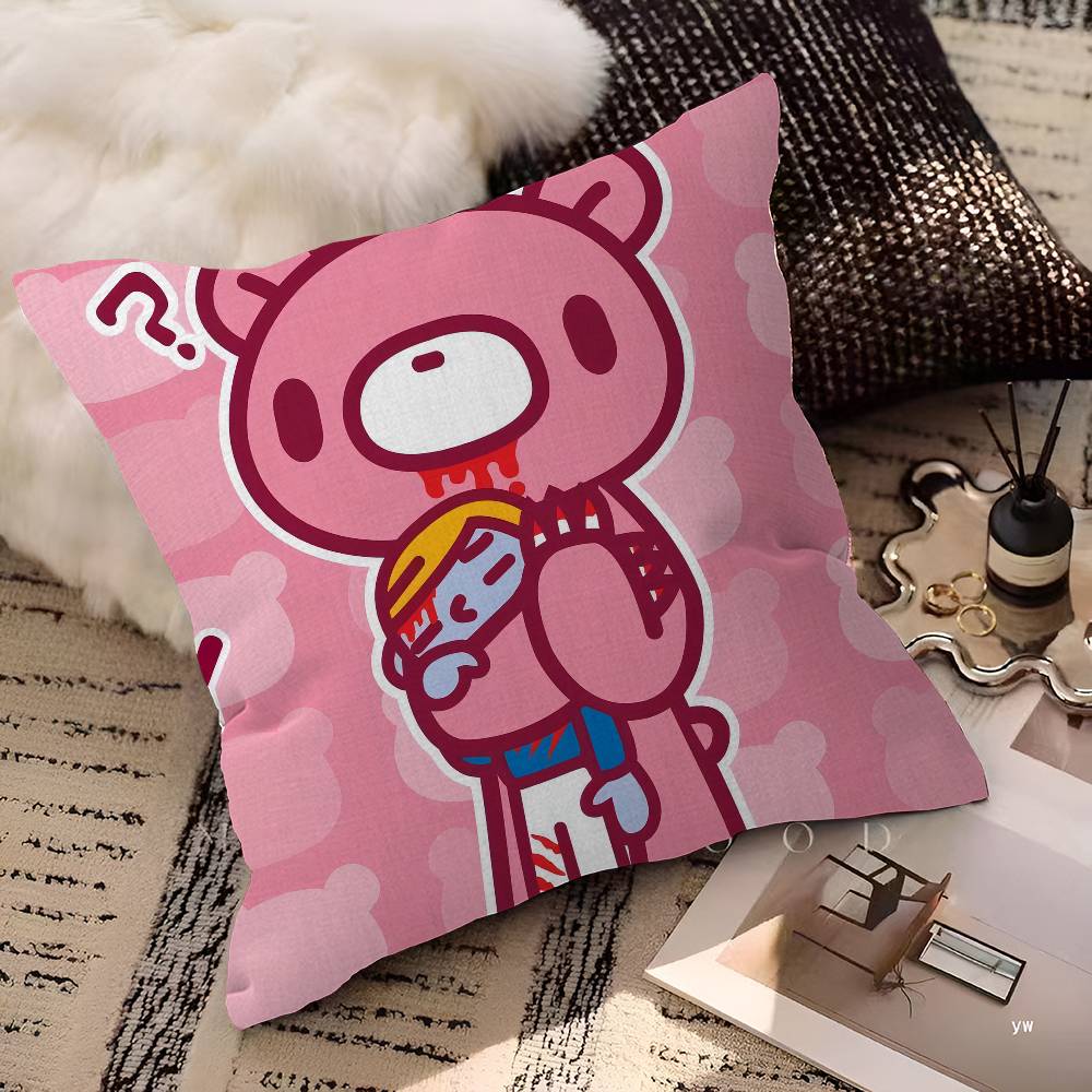 G-Gloomy B-Bear Personalized Pillow Cover Kids Bedroom Wild Party Decor Pillowcase Kid Birthday Shower Gift