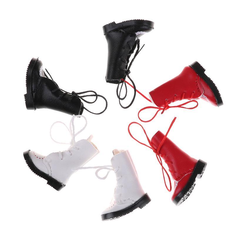 1 пара кукольных сапог из искусственной кожи 1/8, обувь для кукол BJD 1/6, куклы Blythe Licca Jb