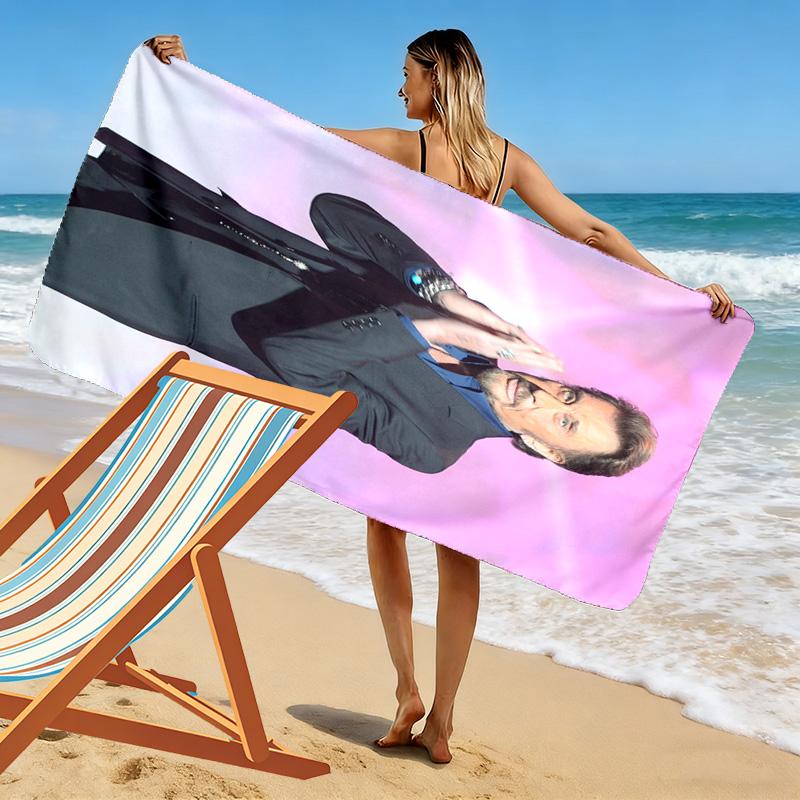 Johnny: Iconic Journey beach towel beach Beach towel for vacation photos quick-drying swim towel swim Outdoor pool towel Outdoor picnic beach mat