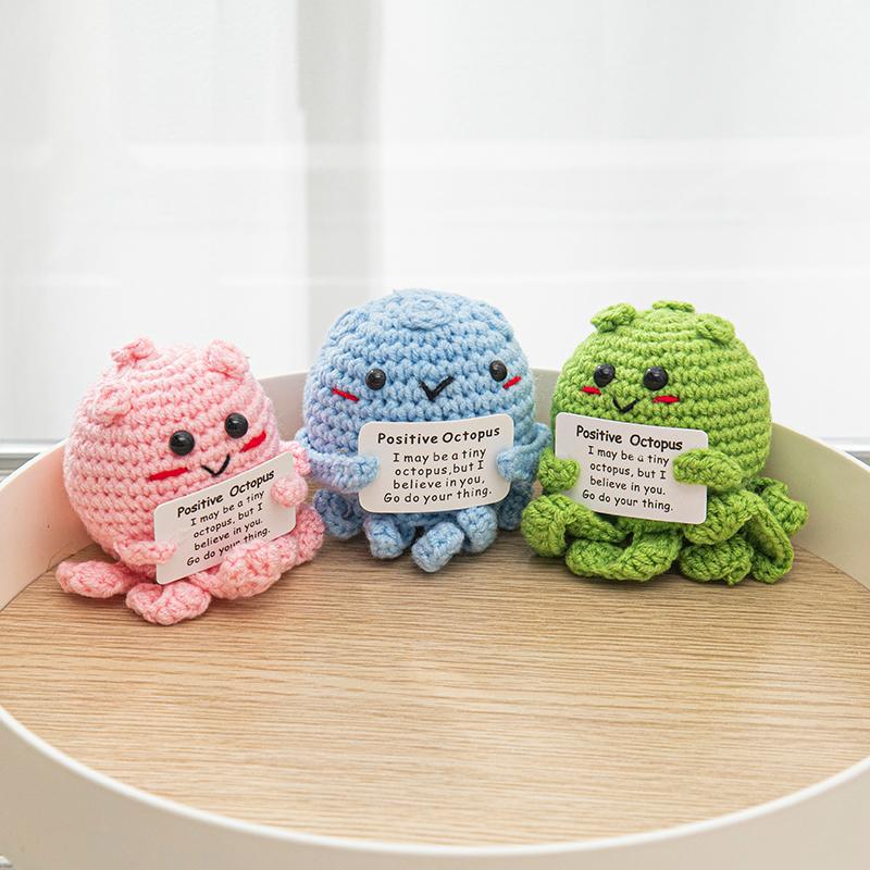 Crochet Ornament Crochet Positive Animals Office Desk Accessorie Crochet Figurine Kindergarten Birthday Children'S Day Gift