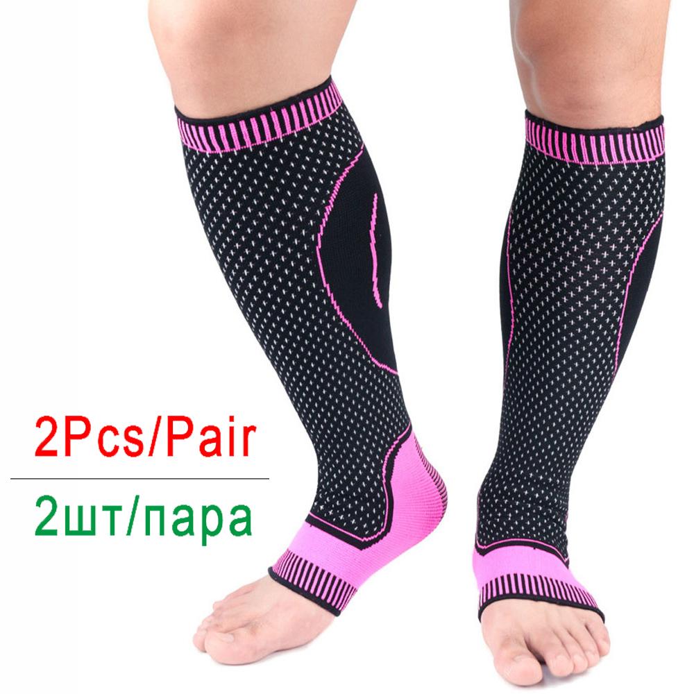1 Pair Compression Ankle Calf Sleeves Relieve Plantar Fasciitis Improve Blood Circulation Shin Splint Recovery Aid