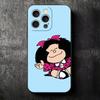 Mafalda Cartoon Cute Soft Phone Case for iPhone 16 16E 17 Air 15 Pro Max 14 Plus 13 Mini 11 12 7 Black Cover Back Shell