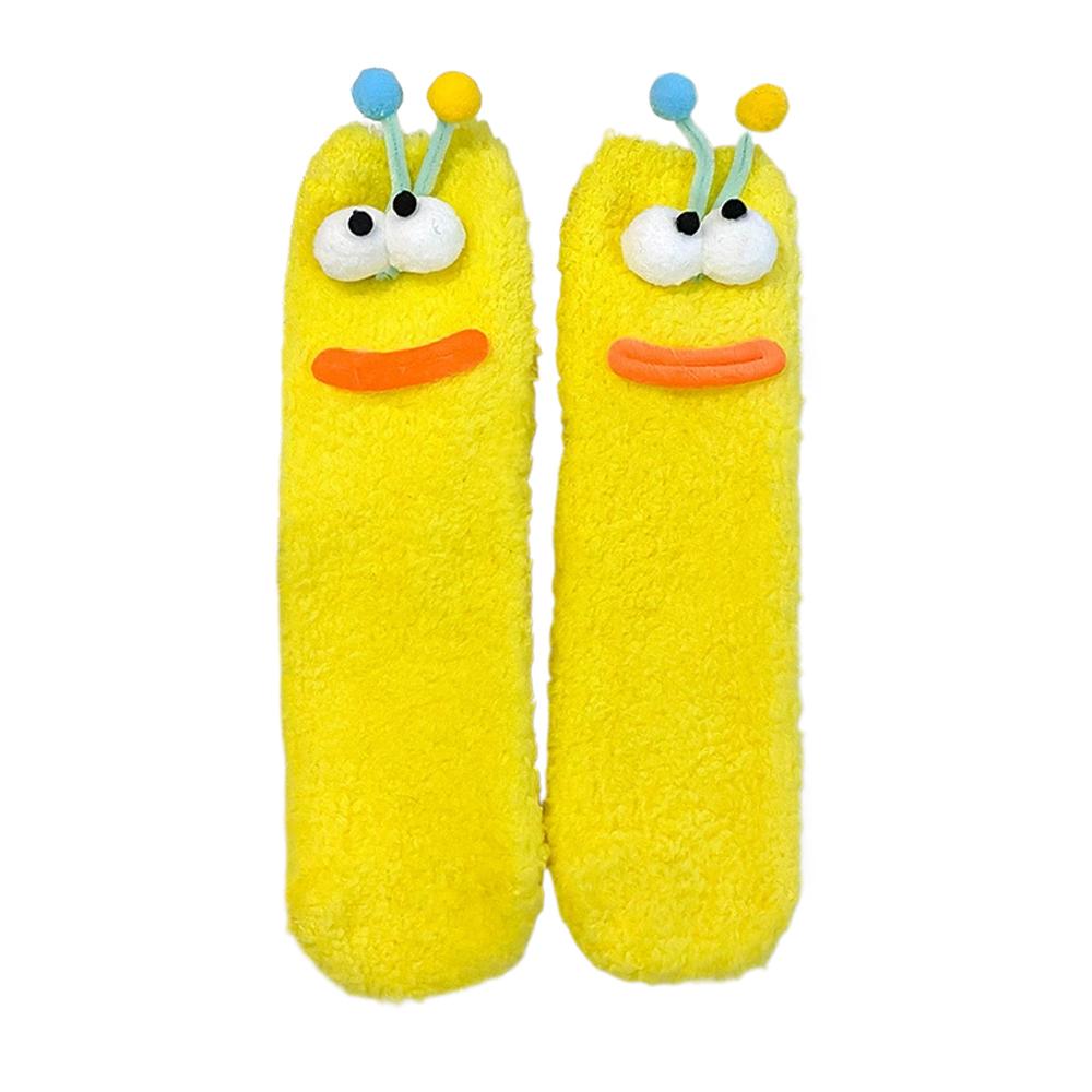 Милые 3D Мультяшные Плюшевые Носки Теплые Зимние Забавное Выражение Термоноски Мягкие Удобные Забавный Повседневный Дизайн для Женщин и Мужчин