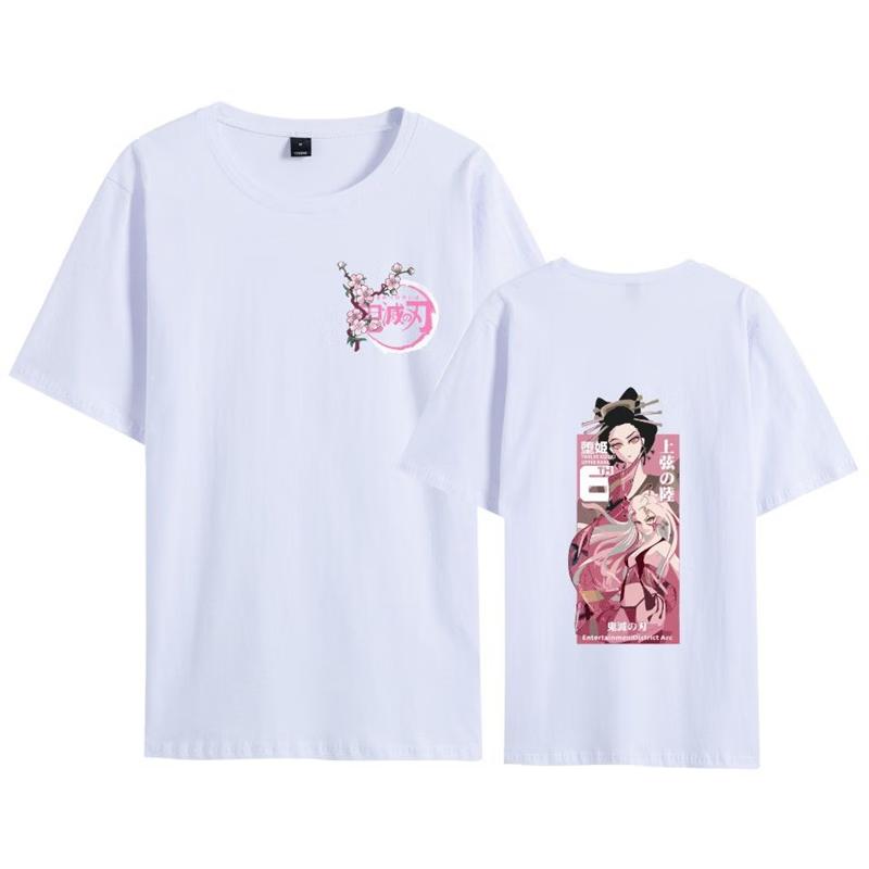 Хлопковая футболка оверсайз с принтом из аниме Клинок, рассекающий демонов, для мужчин и женщин, удобная, универсальная, уличная, Y2K, летний тренд, Харадзюку
