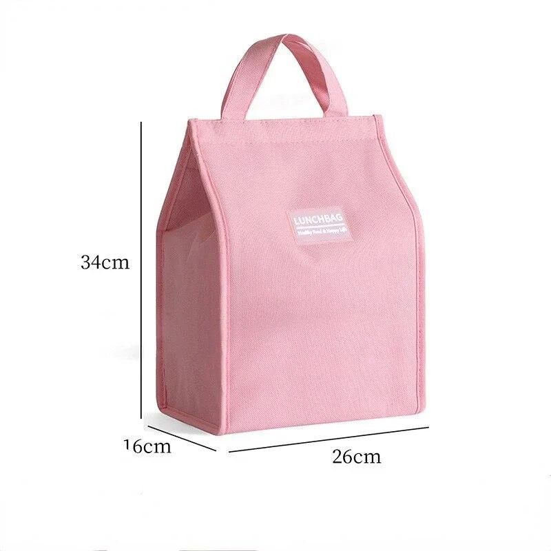 Students Convenient Lunch Box Bags Tote Food Container Bag Oxford Lunch Bags Fresh Cooler Thermal Cooler Pouch for Office