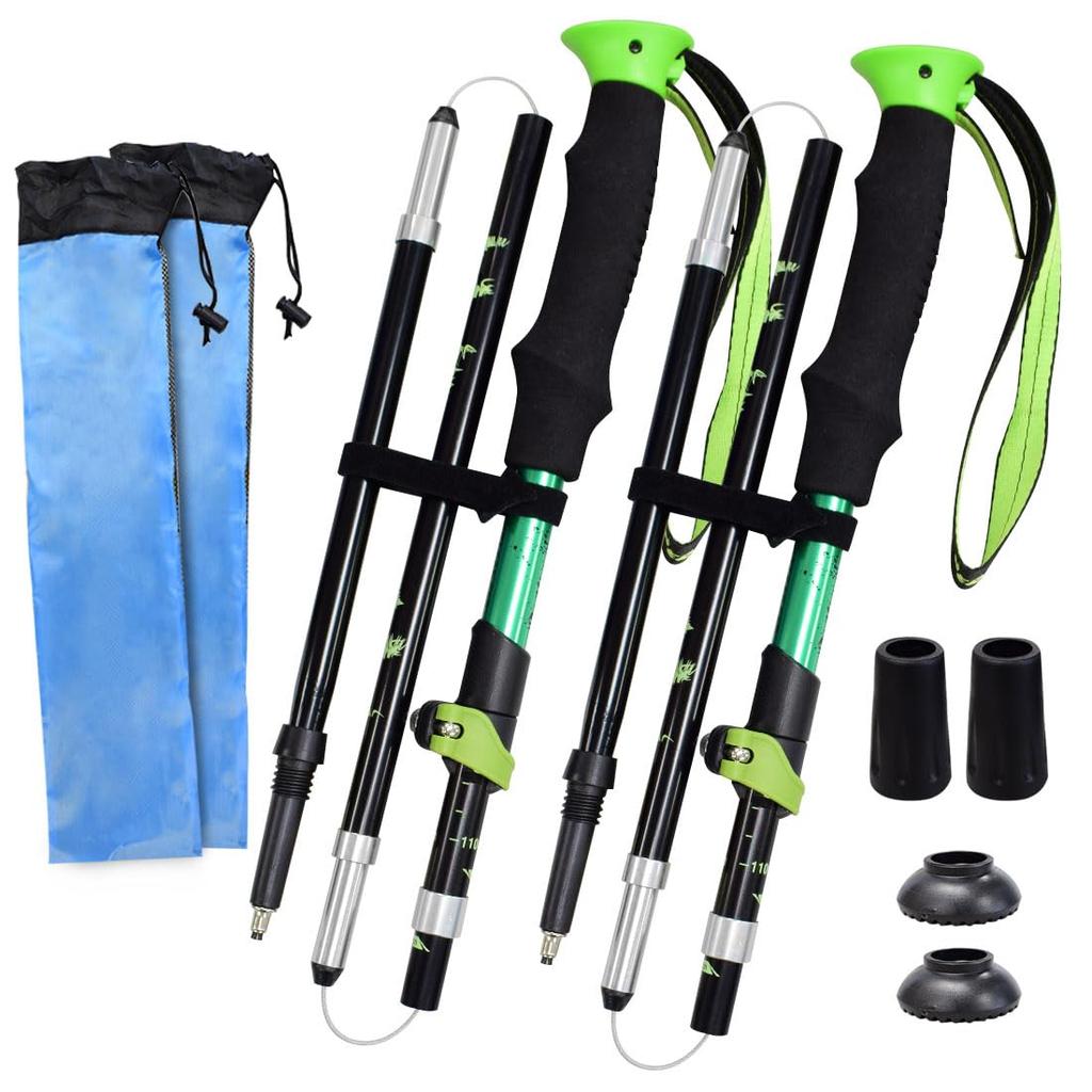 Folding Trekking Poles, Set of 2, I-shaped Grip, 110cm To 125cm, Adjustable Length, Extendable, Trekking Sticks, Climbing Stocks, Climbing Sticks,