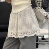 Fashionable Layered Hip Cover Curtain Summer Jeans Base Skirt for Women Lace Lace A-line Yoga Half-body Skirt