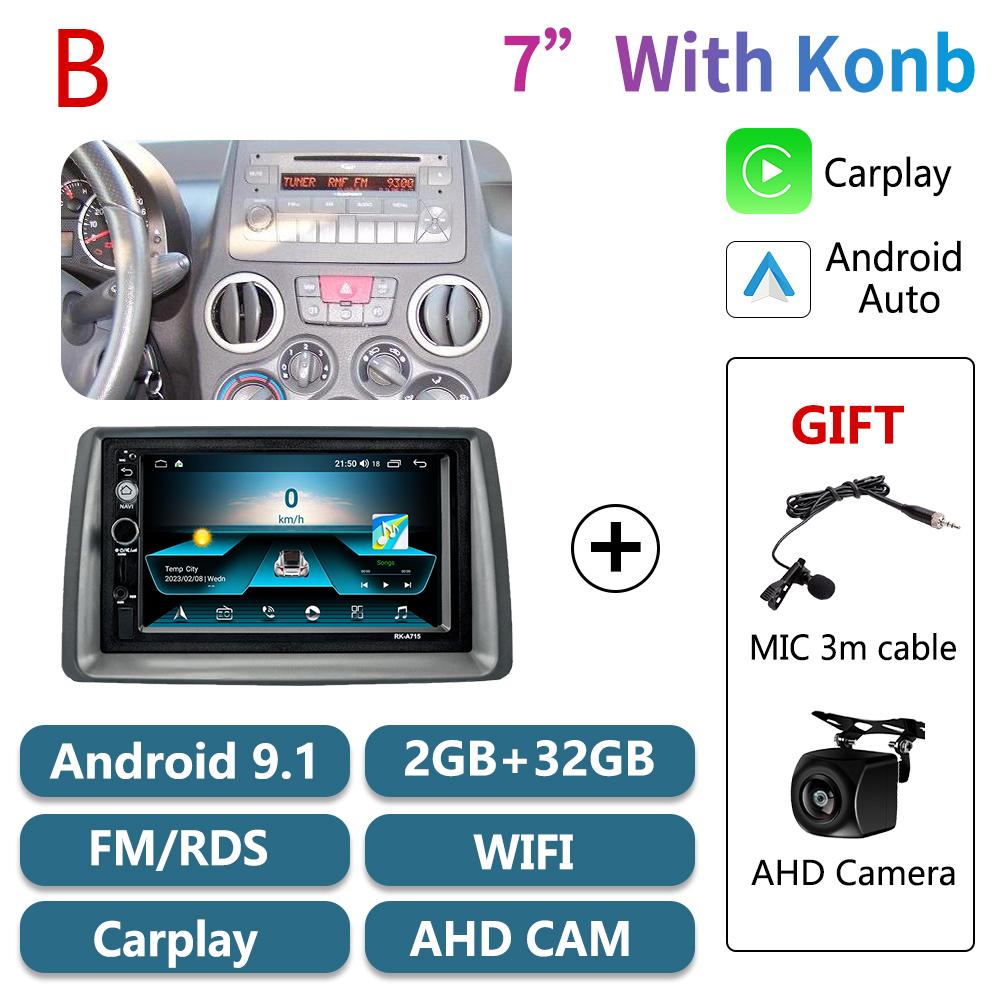 2 Din Car Radio Android for FIAT Panda 2003-2012 Stereo WIFI Multimedia Player Head Unit Navigation Autoradio Carplay Auto 4G