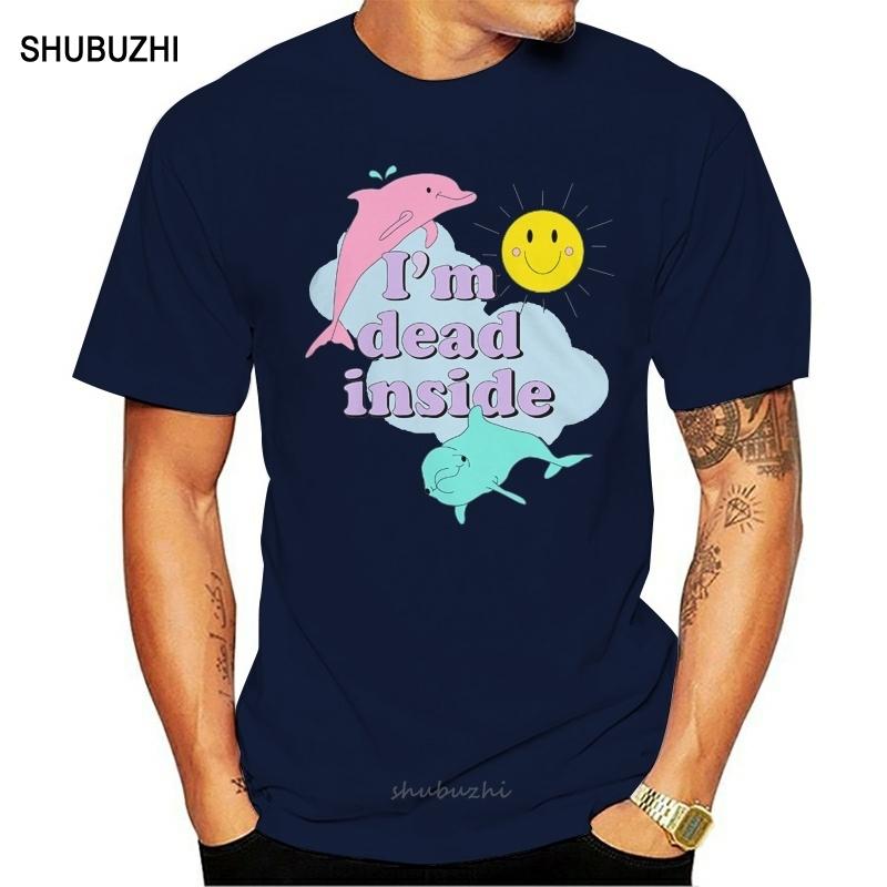 Dolphins IM Dead Inside Sunshine Funny TShirt High Quality Cotton Tee Superior Quality Tee Shirt