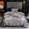 Luxury Bedding Sets 3PCS Solid Color Bed Cover Sets Silk Duvet Cover Set Summer Silk Sheets