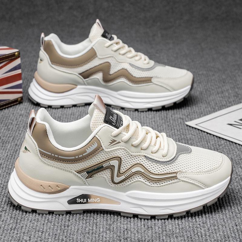 Новые модные мужские кроссовки Four Seasons с толстой подошвой для студентов и мальчиков, трендовые кроссовки с мягкой подошвой, дышащие, повседневные кроссовки для бега