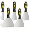 5Pack Putty Knife Scraper, Stainless Steel Putty Knife Scraper, Wallpaper Scraper Paint Scraper Tool for Spreading Drywall Spackle & Mud, Taping