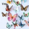 Wedding Party Supplies 36Pcs 3D Butterfly Wall Stickers, Realistic PVC Decals, Removable DIY Room Decor Art for Home Bedroom Living Decorations