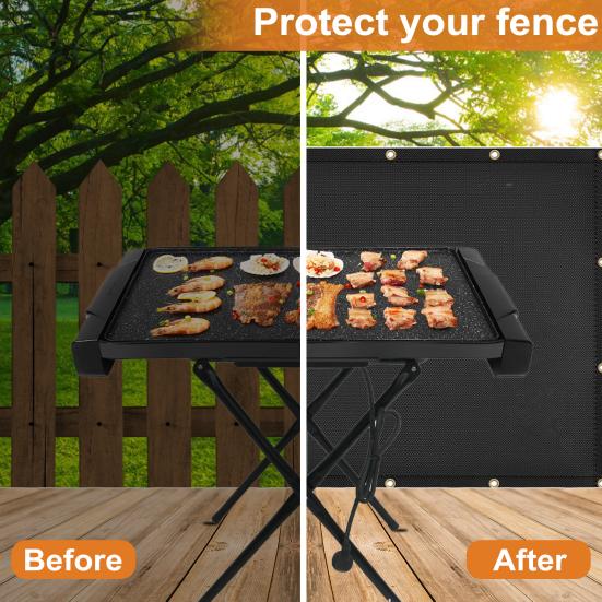 Огнеупорный теплозащитный коврик для гриля для стены за грилем Защитите террасу, забор от жара гриля, стена плиты