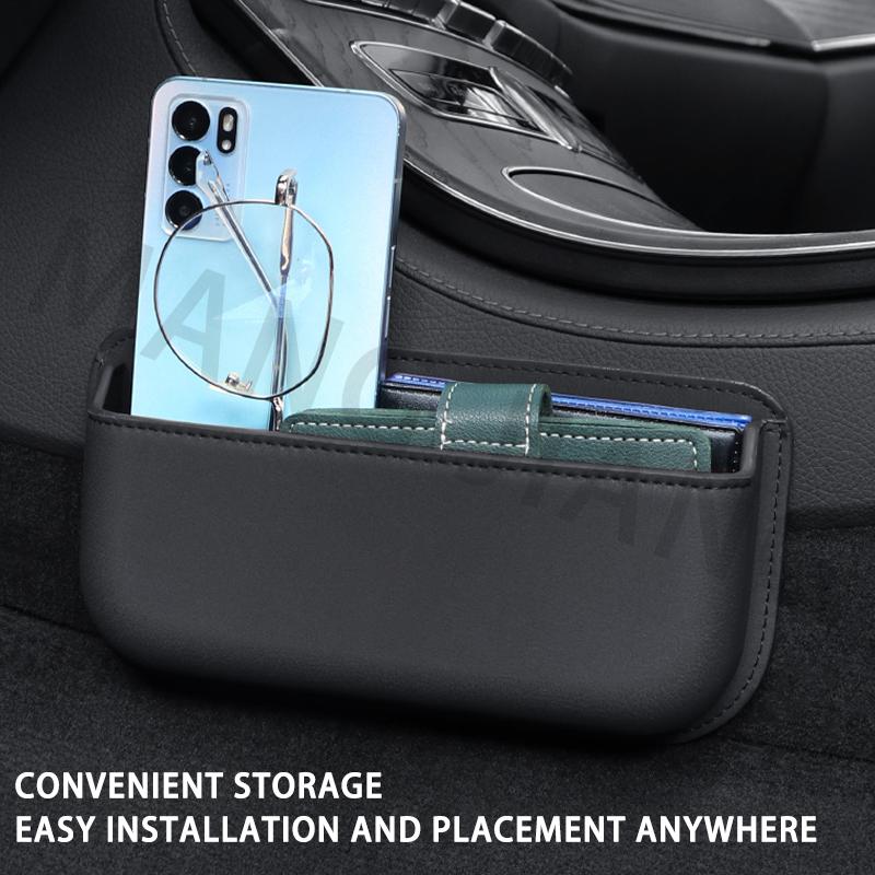 Car Side Storage Pocket Organizer Bag PU Leather Organizer Door Stowing Tidying Bag Box Phone Coin Holder Interior  Accessories
