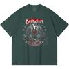 Хлопковая футболка плотностью 230 г/м² 100% Хлопок Heavy Metal Футболка с принтом рок-группы Популярная музыка Унисекс Тяжелая хлопковая футболка