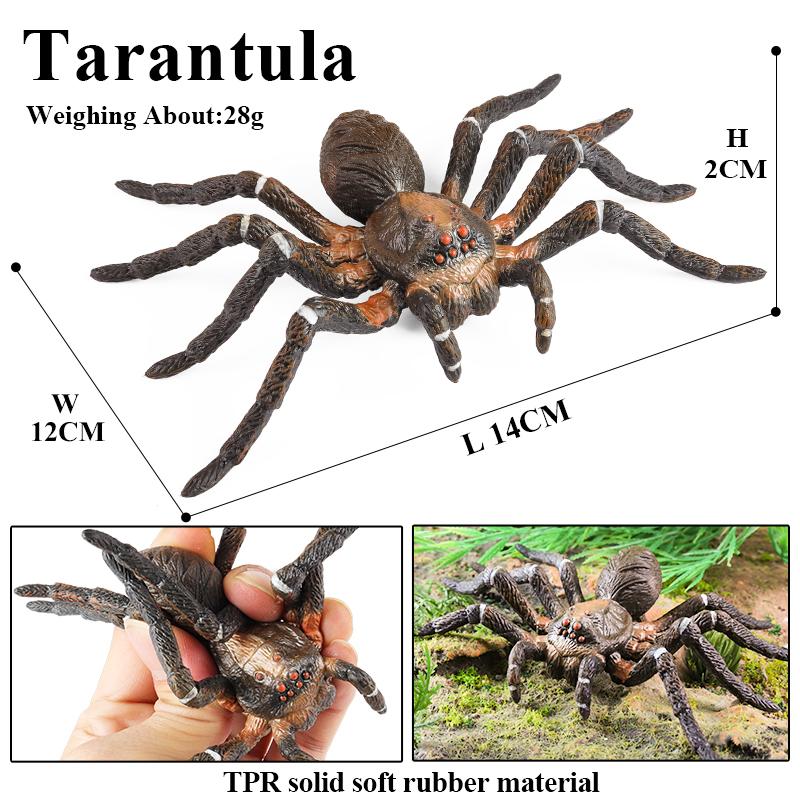 Oenux Модель дикого насекомого, животного, гусеницы, ящерицы, паука, геккона, хамелеона, фигурки, мягкая TPR, игрушка для розыгрыша на Хэллоуин, подарок для ребенка