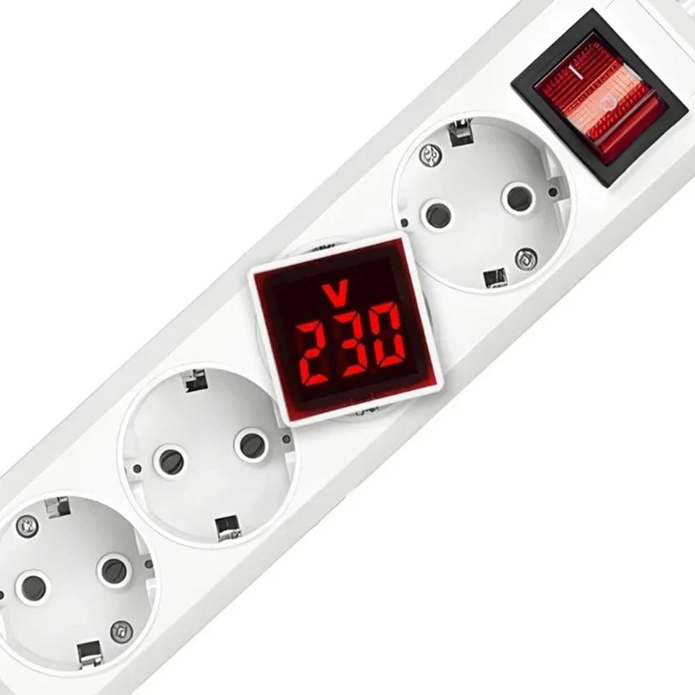 Цифровой индикатор вольтметра переменного тока, цифровой вольтметр, не требуется проводка, евровилка, диапазон измерения напряжения 50 ~ 500 В