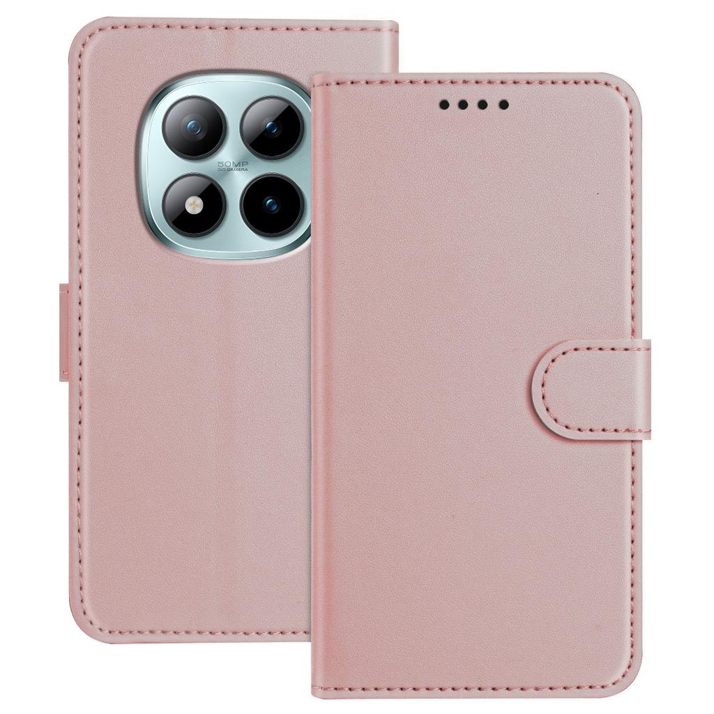 Для Xiaomi Redmi Note 15 Pro+ 5G Кожаный Чехол Кошелек Подставка Однотонный Противоударный Чехол для Телефона