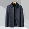 Autumn and Winter Cashmere Jacket, Middle-aged Men's Lapel Business Casual Woolen Woolen Jacket, Short Daddy Top